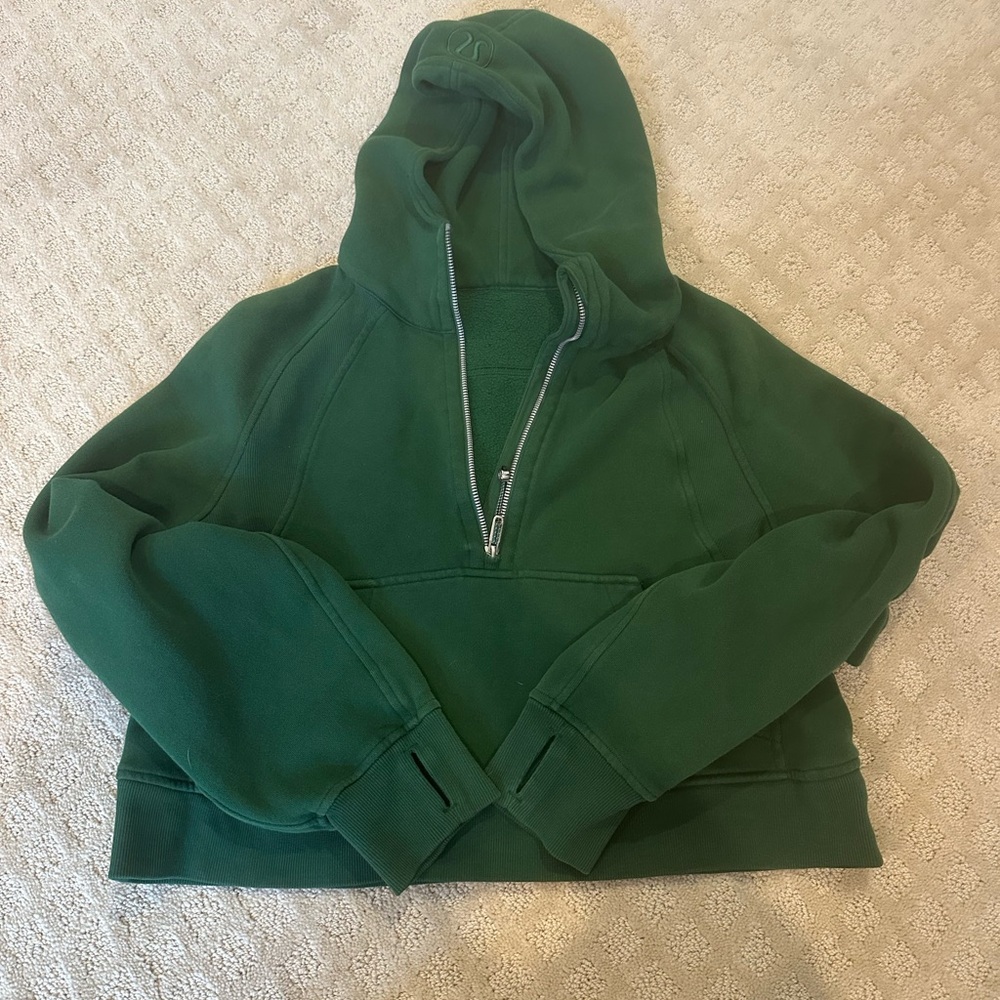 Green Lululemon Quarter Zip Scuba